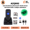 AZQR02 - mini bezdrátový Bluetooth 1D/2D skener čárových kódů s nabíjecí základnou